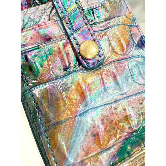 Brahmin Credit Card Holder Iridescent Prism Ombre multicolor finish Excellent - Picture 4 of 5